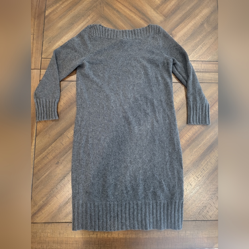 NWOT Micheal Kors Boat Neck 100% Cashmere Grey Sweater Dress Medium